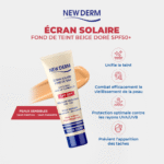 NEW DERM Crème solaire SPF50+ Beige Doré – Image 2