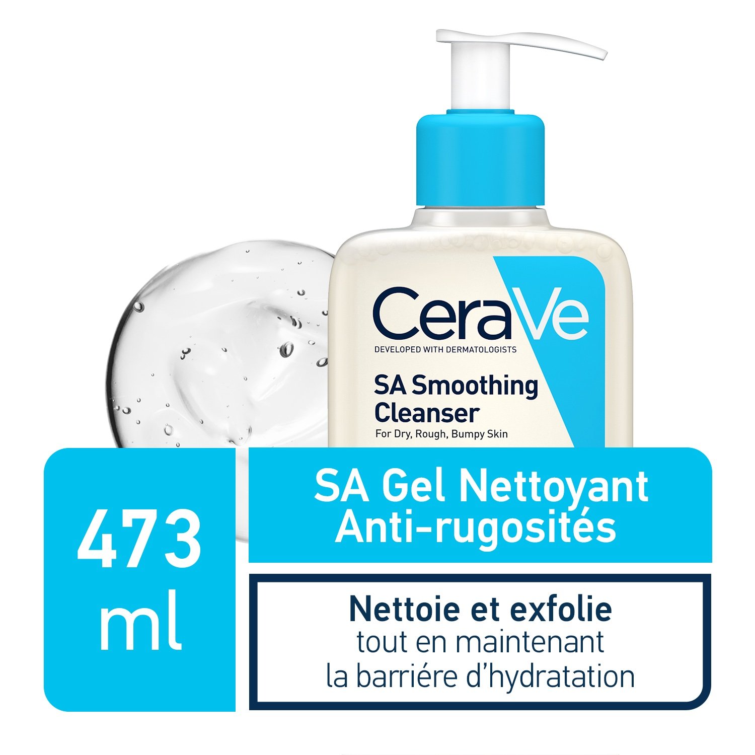 CeraVe-SA-Gel-Nettoyant-Anti-Rugosites-473ml-1-1 CeraVe SA Gel Nettoyant Anti-Rugosités | Peau Sèche Et Rugueuse | 473ml – Image 1