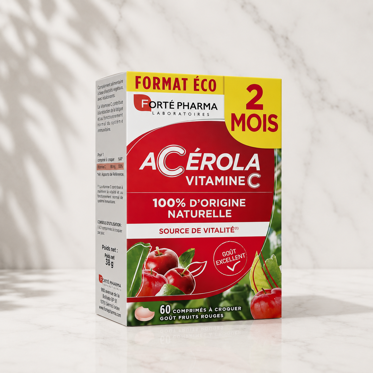 ChatGPT Image 17 août 2026, 21_30_04 Forté Pharma Acérola Vitamine C - 60 Comprimés – Image 1