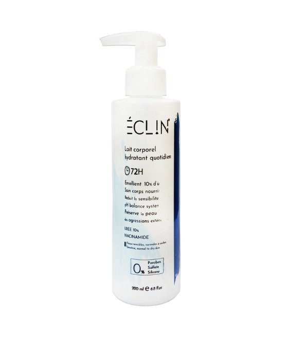 Eclin-Lait-corporel-hydratant-quotidien-72h-200ml-1 Eclin Lait Corporel Hydratant Quotidien 72h 200ml – Image 1