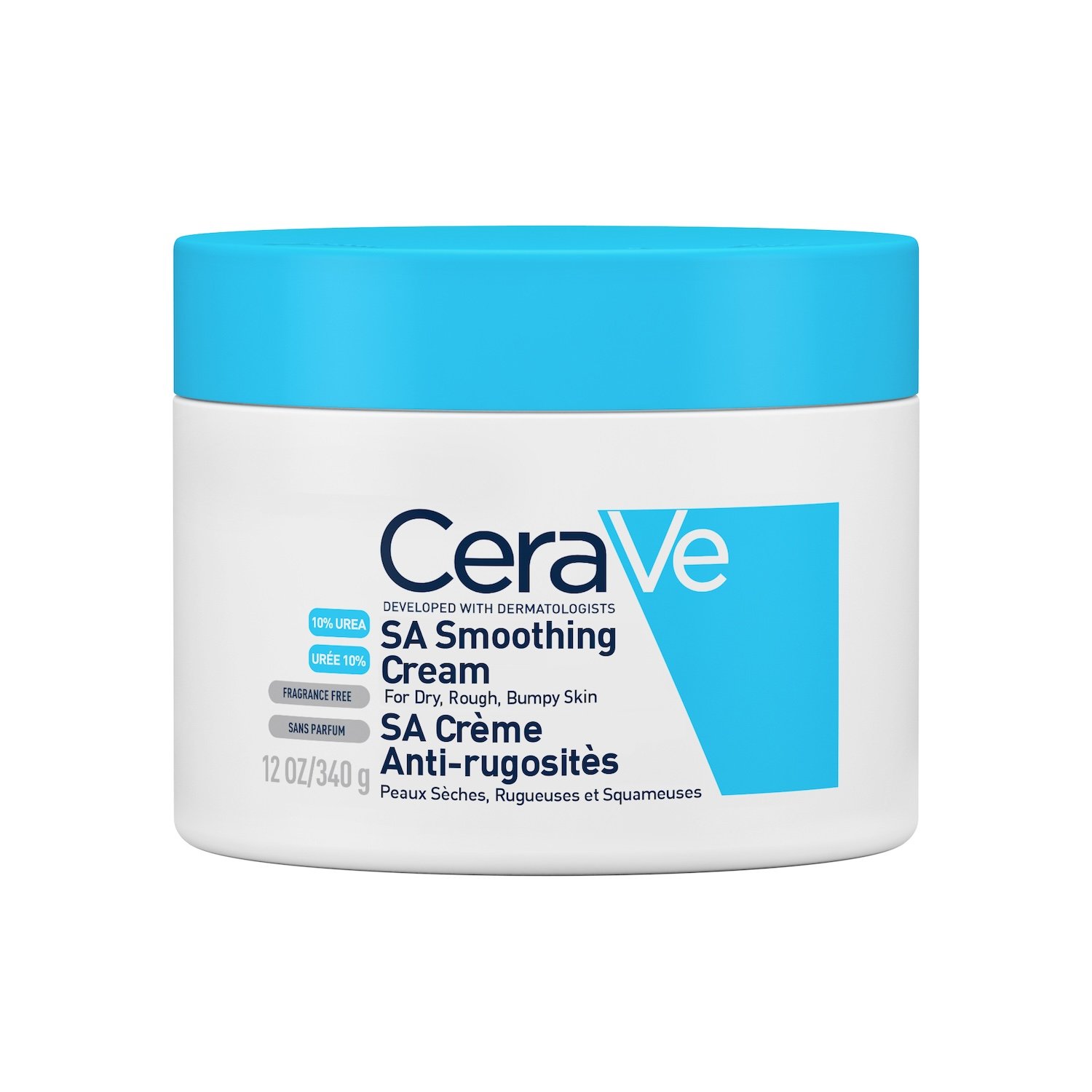 Front-packshot-1 CeraVe SA Crème Anti-Rugosités Peau Sèche et Squameuse | 340g – Image 1