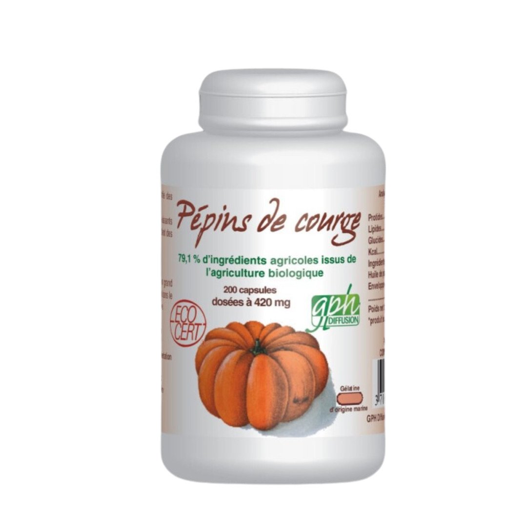 GPH-Pepins-de-courge-200-capsules-1 GPH Pepins de Courge 200 Capsules – Image 1