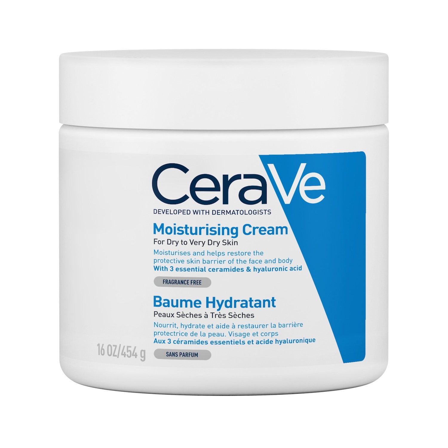 Packshot-Front-17-1 CeraVe Baume Hydratant Nourrissant Peau Sèche à Très Sèche | 454g – Image 1