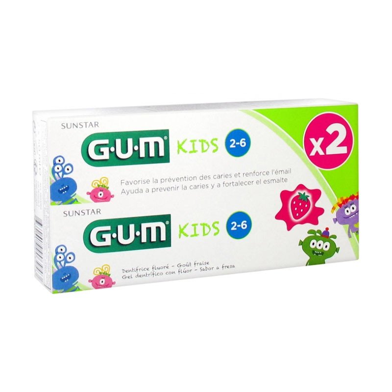 sunstar-dentifrice-kids-2-6-ans-lot-de-2-x-50ml-gum-1-1 Gum 2 Dentifrice Kids 2-6ans 3000/2 pack – Image 1