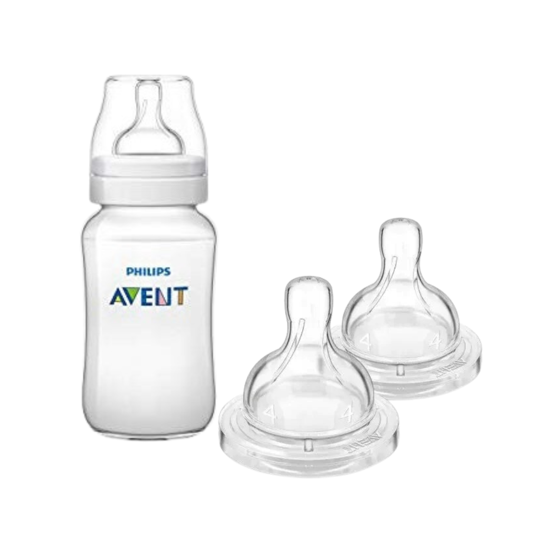 Avent-duo-pack-anti-colic-Bib-125ml-scf810612-Tet-6m-scf63427-5 Avent Anti-colic Biberon 125ml Scf810/61+2 Tetine +6m Scf634/27 – Image 1