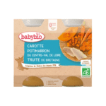 BABYBIO POT CAROTTE POTIMARRON TRUITE 2 x 200G