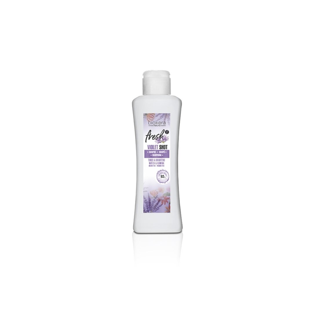 Biokera-Fresh-Violet-shot-shamp-300ml-1 Biokera Fresh Violet Shot Shampoing 300ml – Image 1
