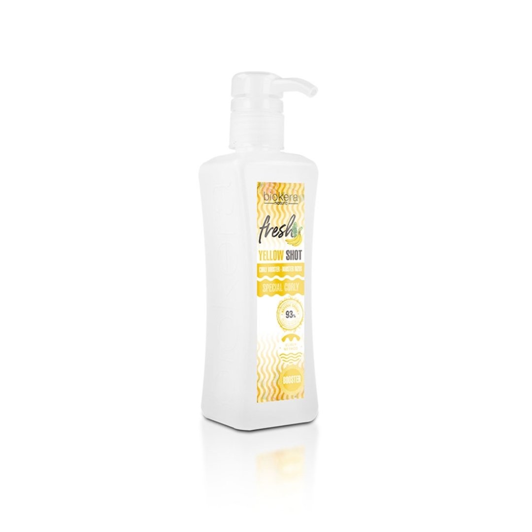 Biokera-Fresh-yellow-shot-Curly-Booster-300ml-1 Biokera Fresh yellow Shot Curly Booster 300ml – Image 1