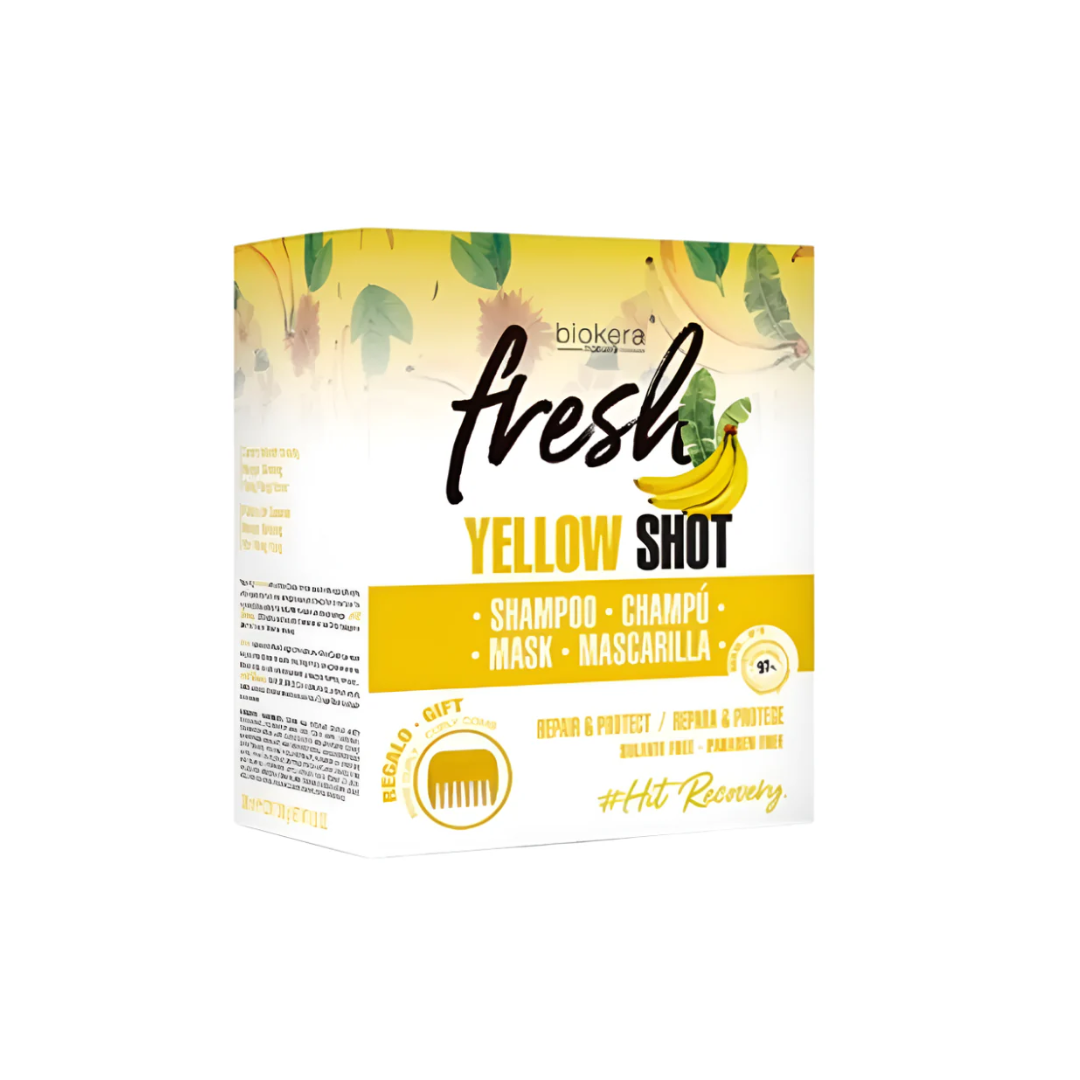 Biokera-Yellow-shot-duo-pack-shamp-200mlMasque-250ml-1-1 Biokera Yellow Shot Shampoing 200ml+ Masque 250ml Pack – Image 1