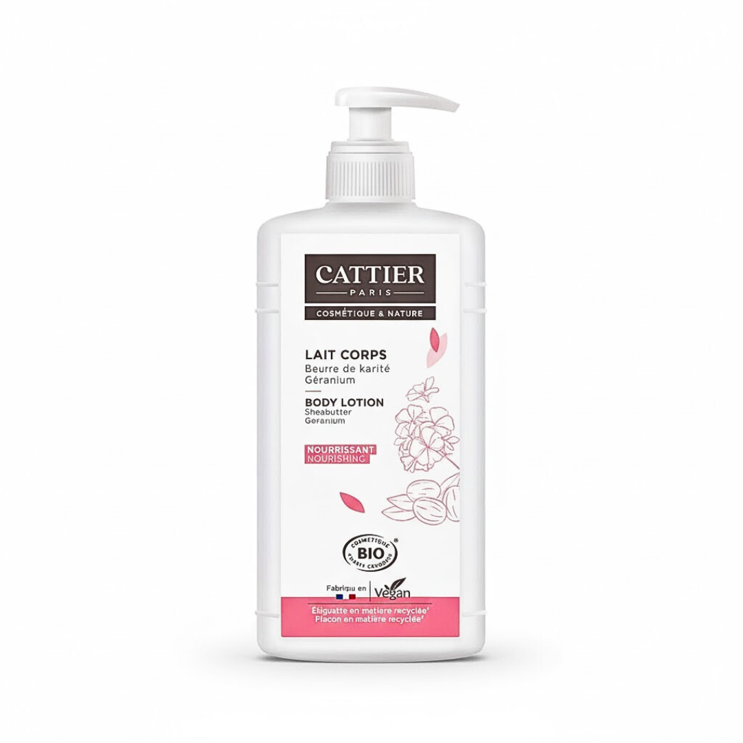 Cattier-Lait-Corps-Beurre-De-Karite-Geranium-500ml-1 Cattier Lait Corps Beurre De Karite Geranium 500ml – Image 1
