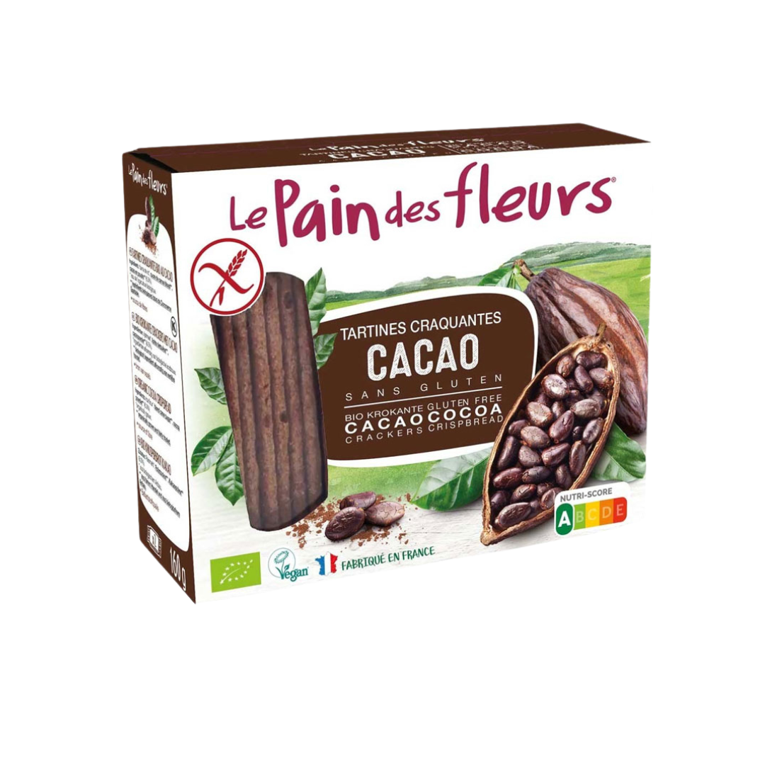 Design-sans-titre-15-1 LE PAIN DES FLEURS Tartines craquantes au cacao sans gluten 150G – Image 1