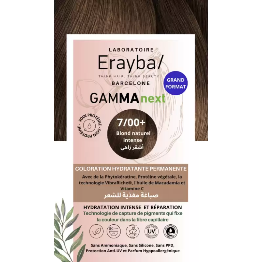 Erayba-Gamma-next-Coloration-700-Blond-Natural-intense-1 Erayba Gamma Next Coloration 7/00+ Blond Natural intense Coloration Hydratante Permanente – Image 1