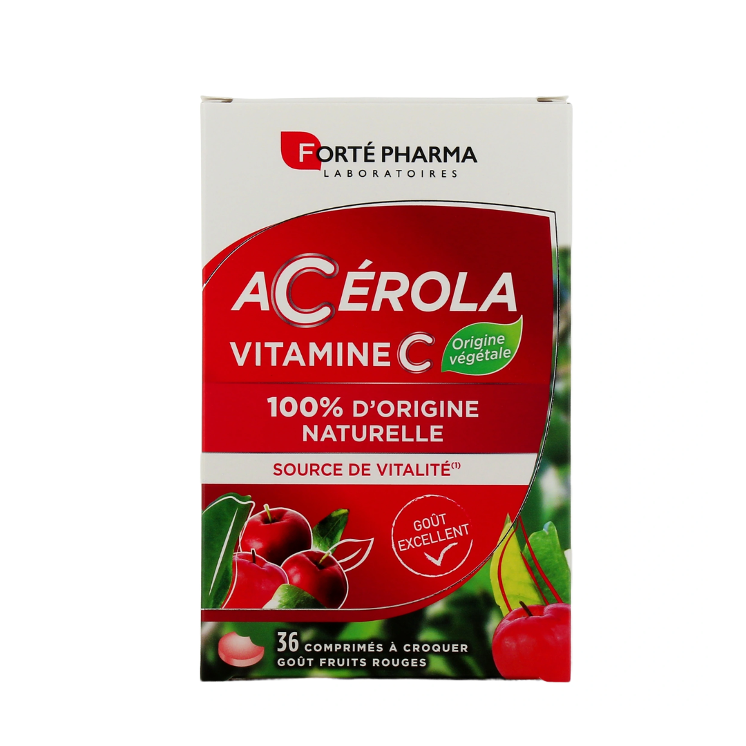 Forte-Pharma-Acerola-vitamine-C-36cps-1 Forte Pharma Acerola vitamine C 36 Comprimes – Image 1