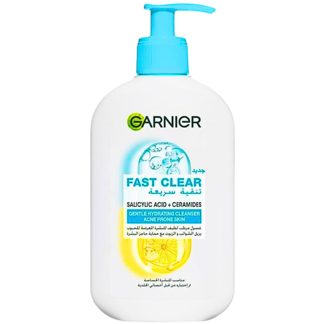 Garnier-Fast-Clear-Gentel-Cleanser-250ml-1 Garnier Fast Clear Gentle Cleanser 250ml – Image 1
