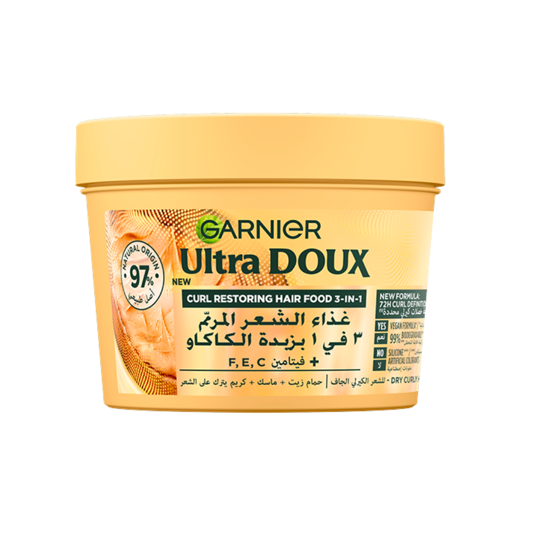 Garnier-Ultra-Doux-Hair-Food-Cocoa-390ml-1 Garnier Ultra Doux Hair Food Cocoa 390ml – Image 1