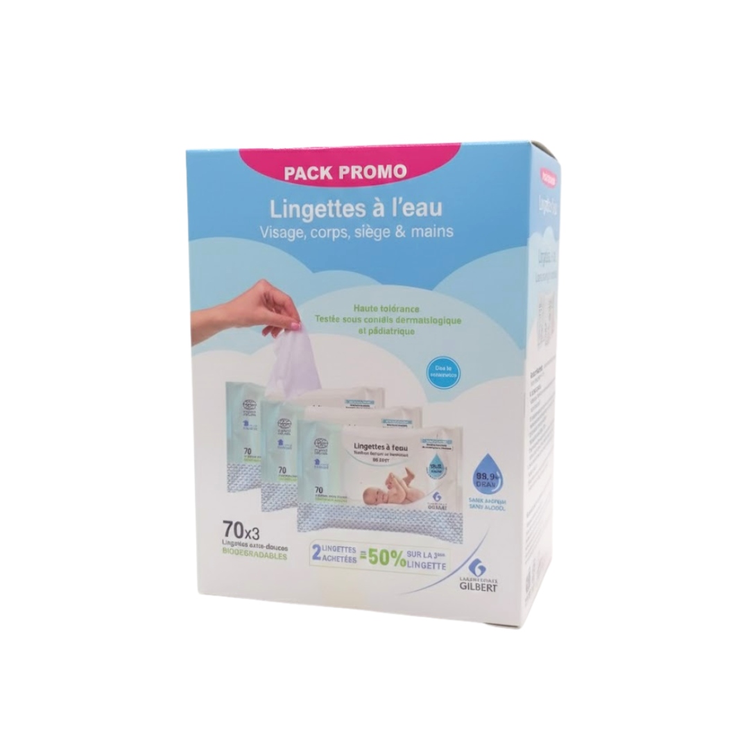 Gilbert-Bb-Lingettes-Lot-370pcs-Su-La-3eme-50-1 Gilbert Lingettes 3 x 70 Pieces – Image 1
