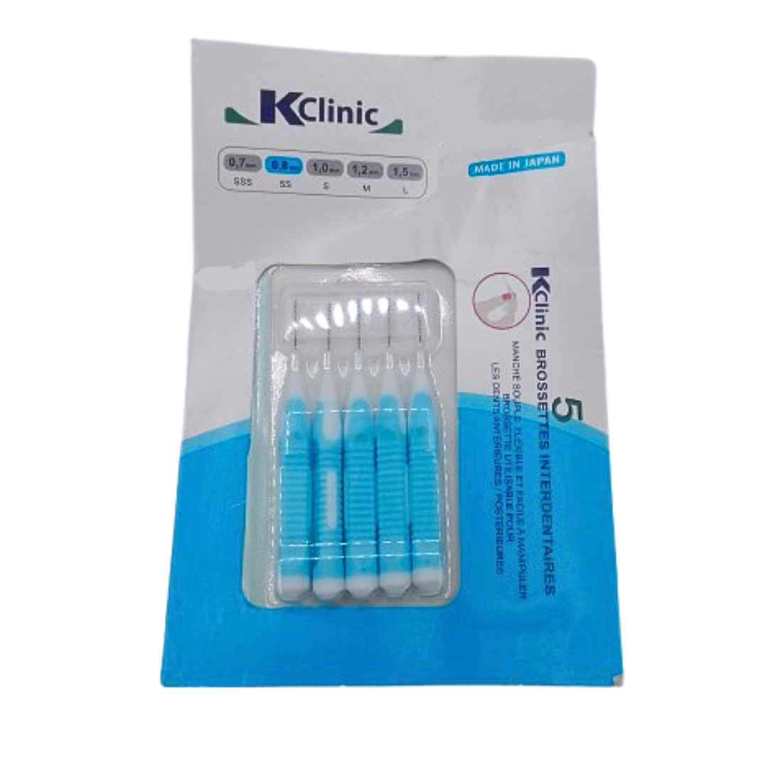 Kin-clinic-brossettes-interdentaire-0.8mm-5unites-1 Kin Clinic Brossettes Interdentaire 0.8mm 5Unites – Image 1