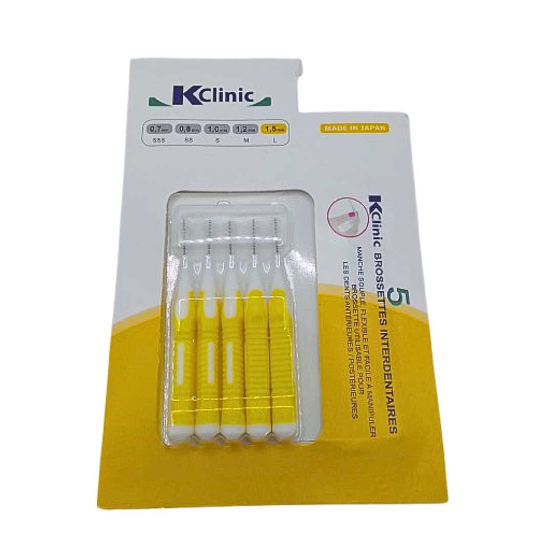Kin-clinic-brossettes-interdentaire-1.5mm-5unites-1 Kin Clinic Brossettes Interdentaire 1.5mm 5Unites – Image 1
