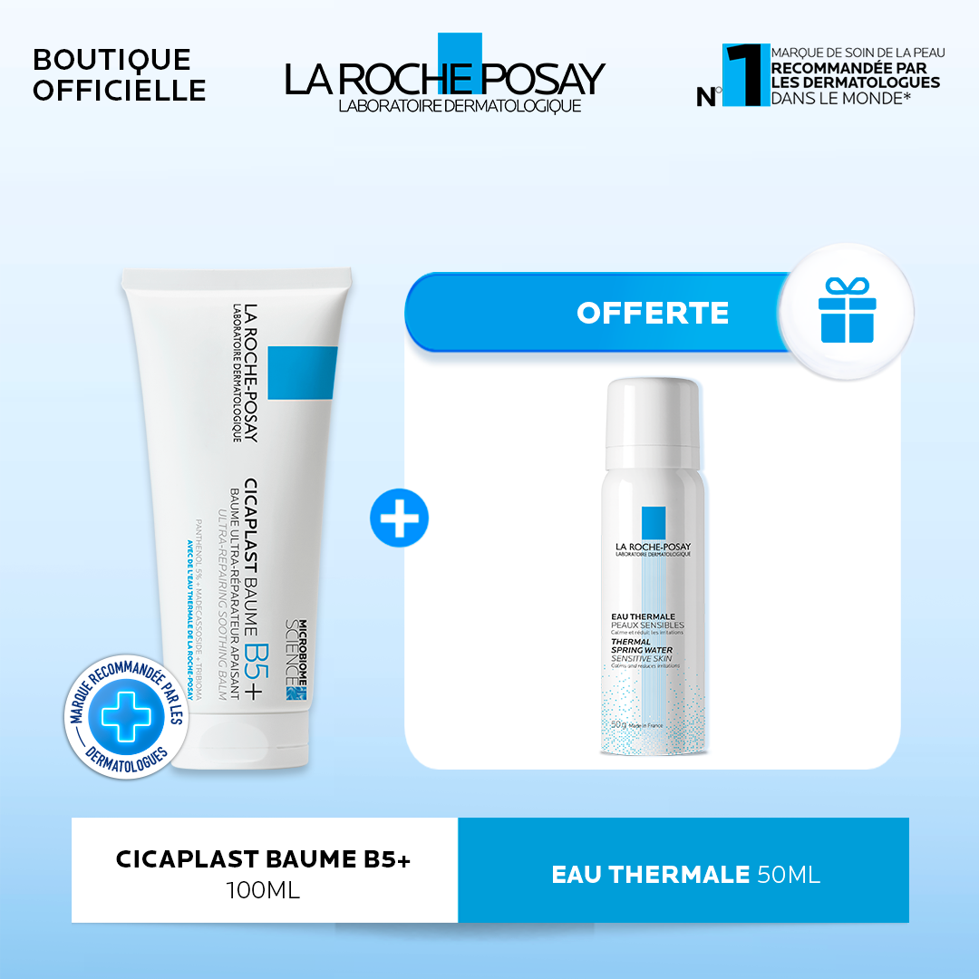 LRP-1-5-1 La Roche-Posay Cicaplast Baume Cicatrisant B5+ Peau Fragilisée | 100ml = Eau Thermale 100ml Offerte – Image 1