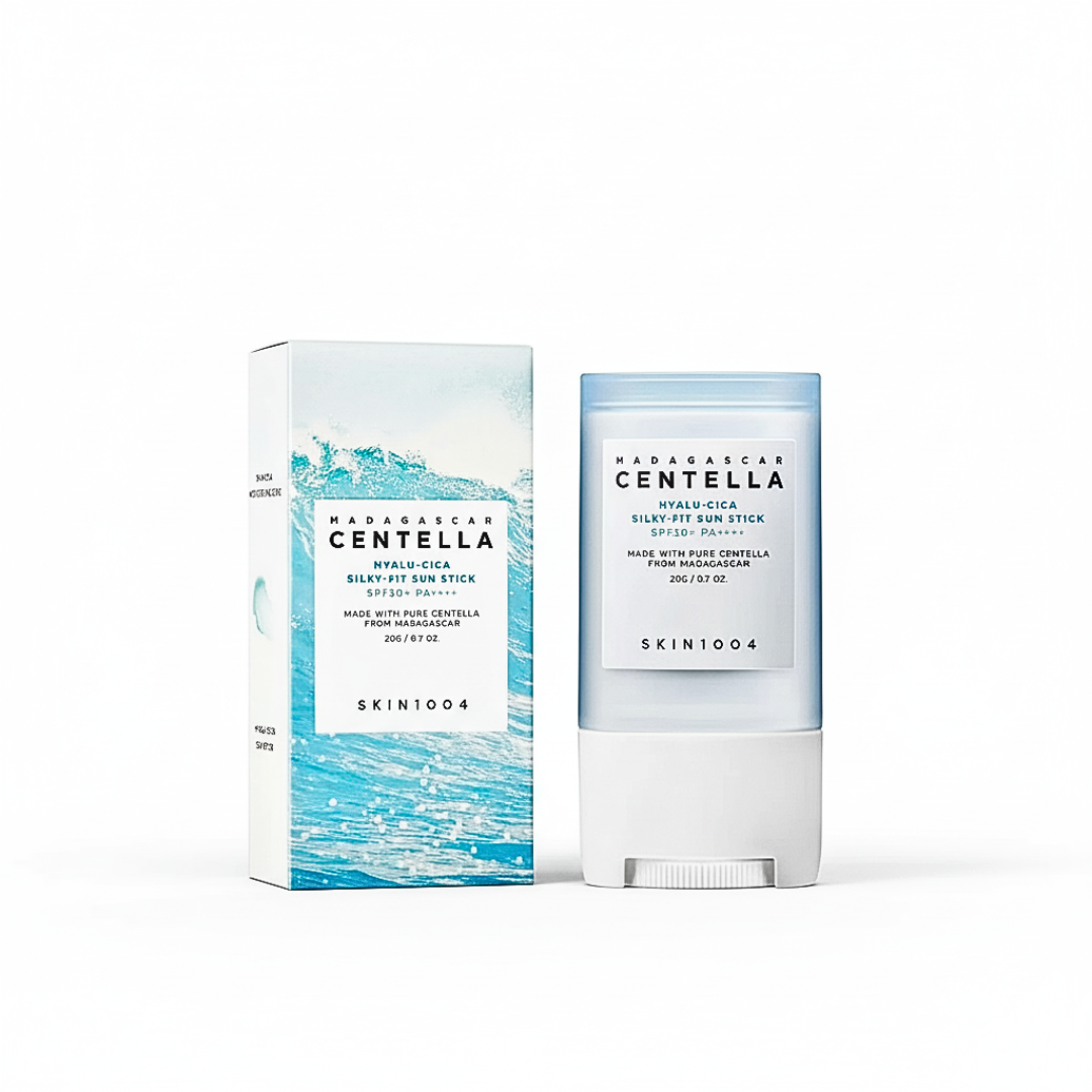 Madagascar-Centella-Hyalu-Cica-Silky-Fit-Sun-Stick-20g-1 SKIN 1004 Centella Hyalu-Cica Silky-Fit Sun Stick 20g – Image 1