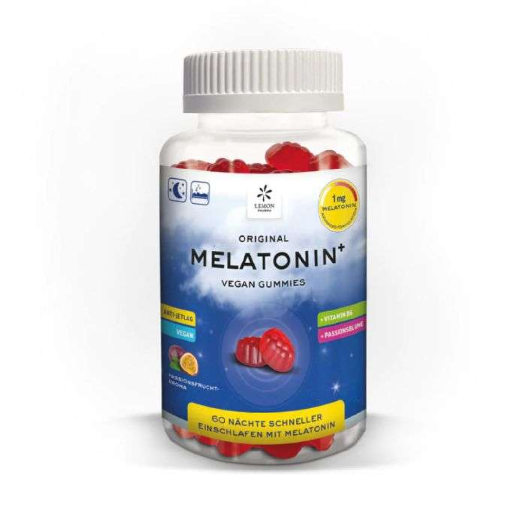 Melatonin-Gummes-vegans-60-un-1-1 Lemon Melatonin+ Gummes Vegans 60 – Image 1