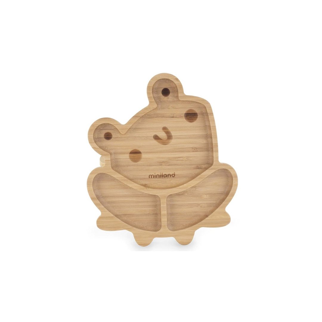 Miniland-Assiette-en-bois-Grenouille-Ref-89472-1 Miniland Assiette En bois Grenouille – Image 1