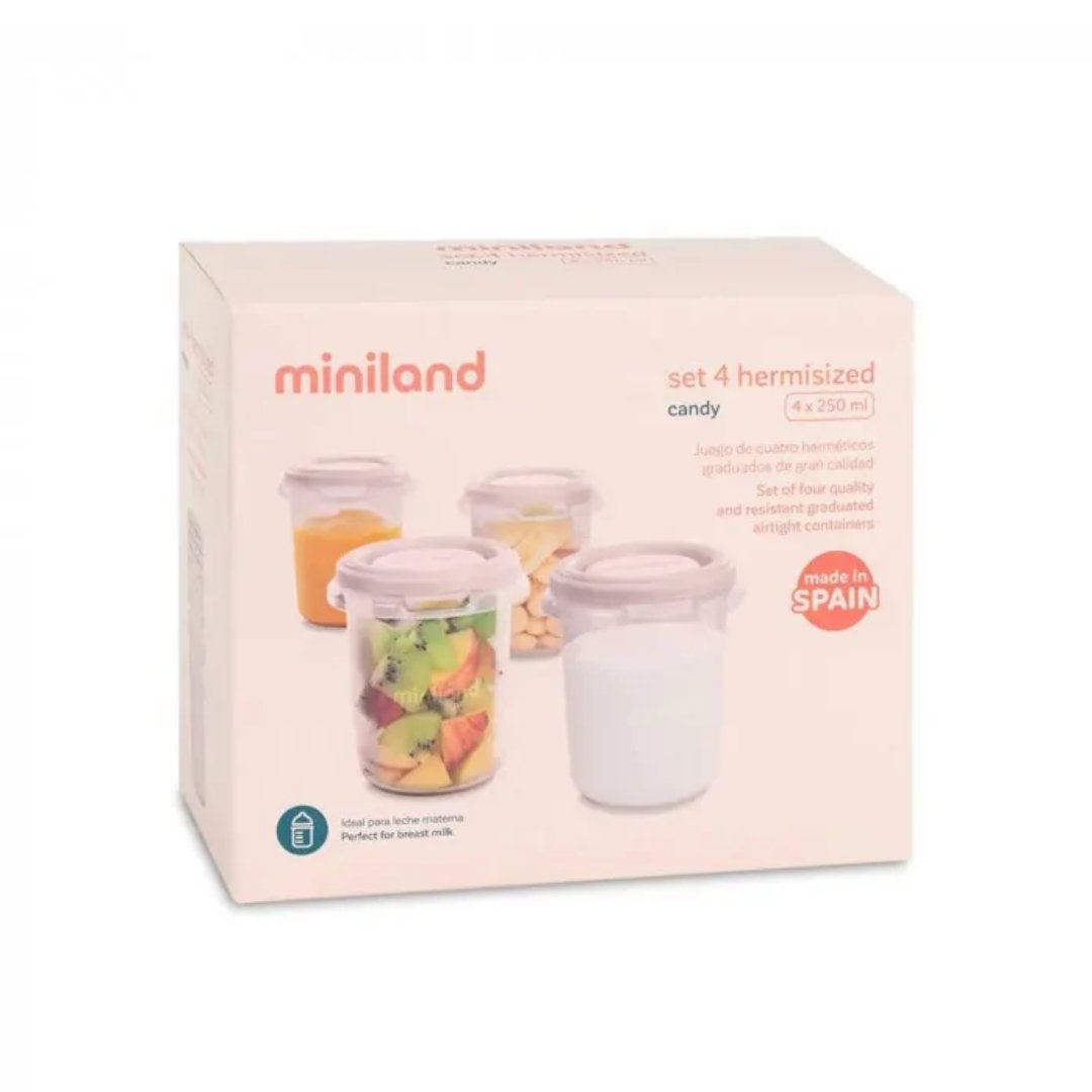 Miniland-Set-de-conservation-4pcs-Candy-Ref-89521-1 Miniland Set De Conservation 4 Pieces Candy – Image 1