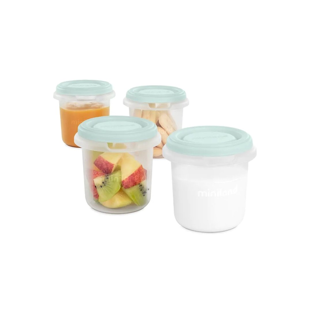 Miniland-set-4-pot-de-conservation-mini-4200ml-R89520-1 Miniland Set de 4 hermétiques de 200ml hermisized mint – Image 1