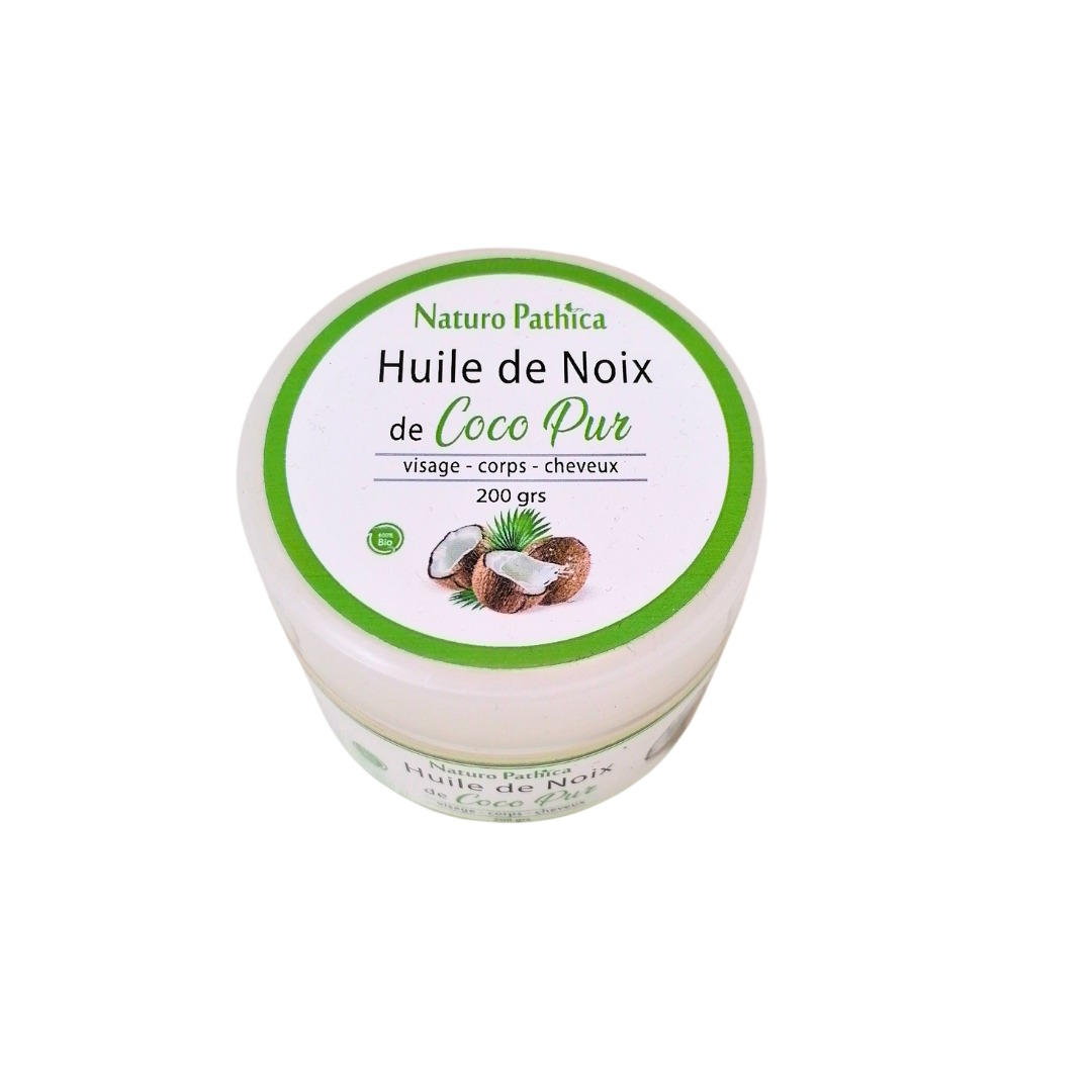 NP-Huile-de-noix-de-coco-pure-200g-1 Naturo Pathica Huile de noix de coco pure 200g – Image 1