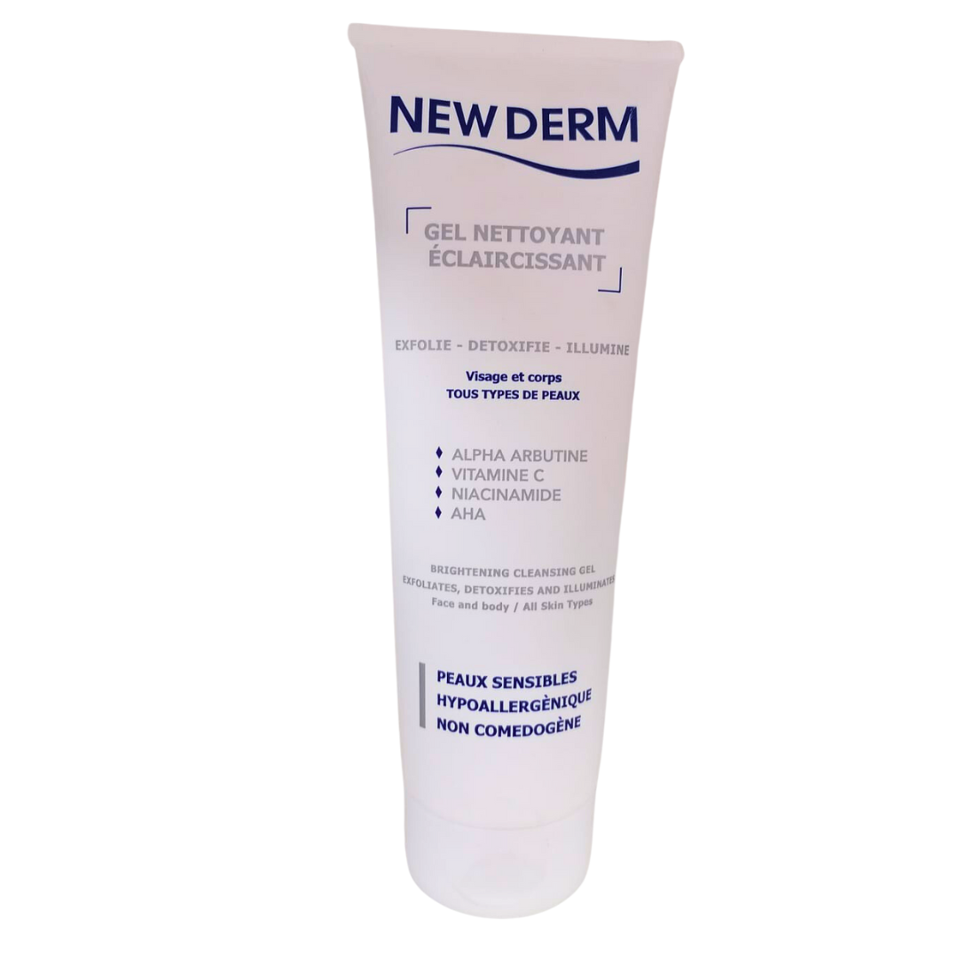 New-derm-gel-nettoyant-eclaircissante-250ml-1-1 New Derm Gel Nettoyant Eclaircissante 250ml – Image 1
