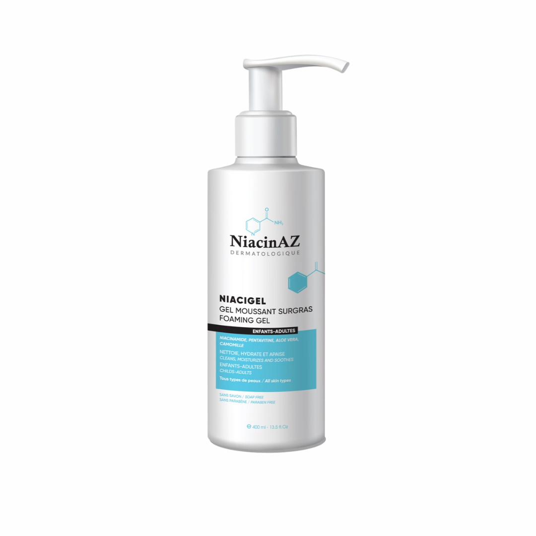 NiacinAZ-NIACIGEL-Gel-Moussant-Surgras-400ml-1-1 NiacinAZ NIACIGEL Gel Moussant Surgras 400ml – Image 1