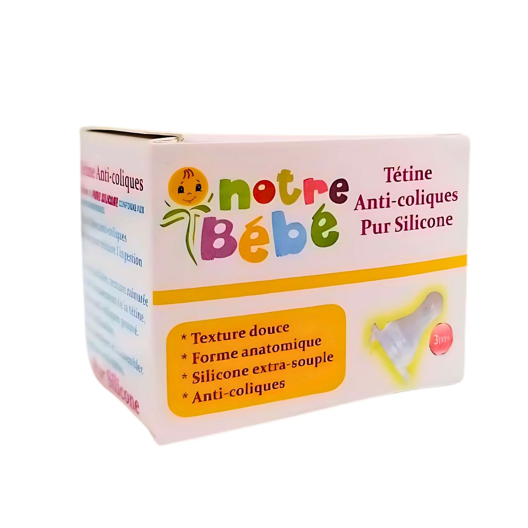Notre-bebe-Tet-anti-colic-3m-1 Notre Bebe Tetine Anti-Colic +3m – Image 1