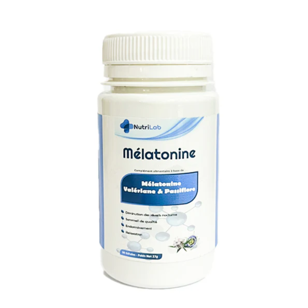 Nutrilab-Melatonine-60-gelules-1-1 Nutrilab Melatonine 60 Gelules – Image 1