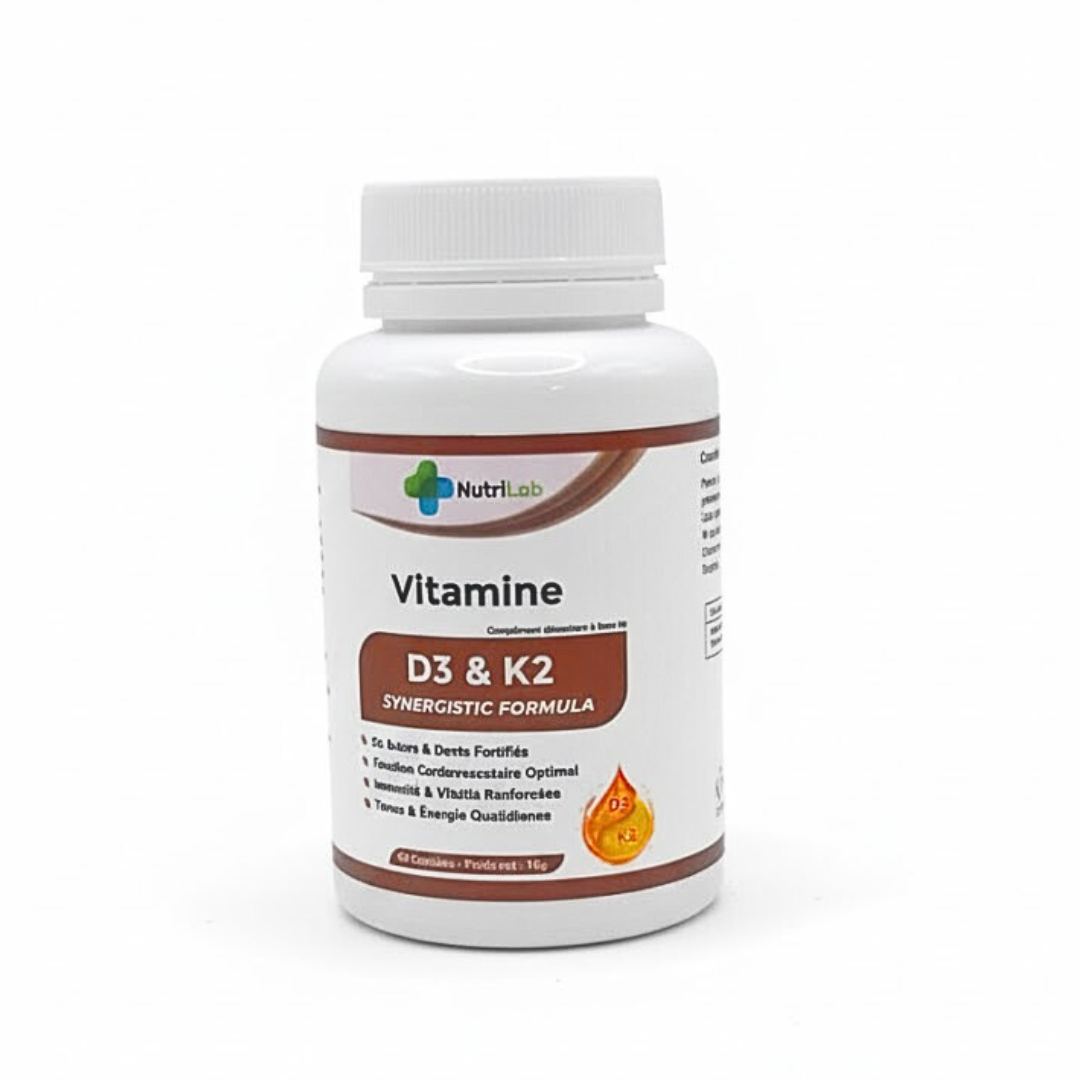 Nutrilab-Vitamine-D3k2-60-capsules-1 Nutrilab Vitamine D3+k2 60 Capsules – Image 1