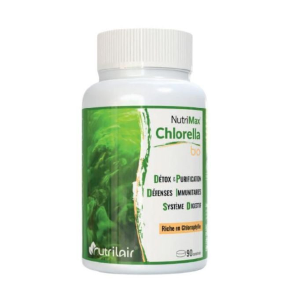 Nutrimax-Chlorella-bio-90-cmp-1 Nutrimax Chlorella Bio 90 Comprimes – Image 1