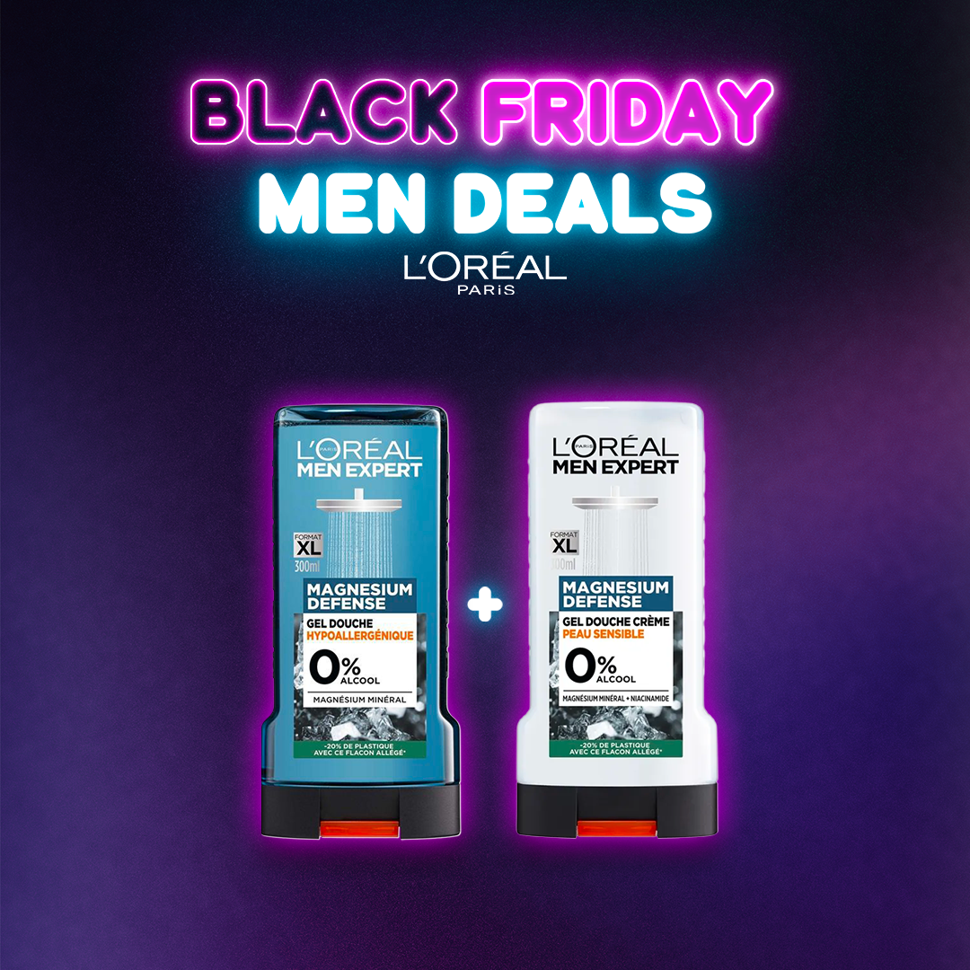 P-LOT-DE-2-SHOWER-MAGNESIUM-SENSITIVE-MAGNESIUM-1 L'oreal Paris 2 Gel Douche Magnesium 300ml Pack – Image 1