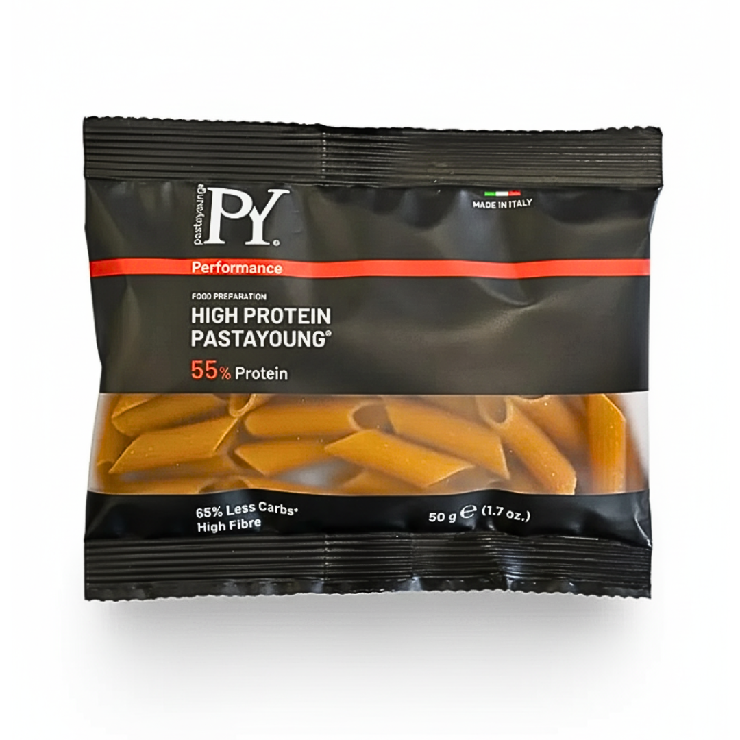 PY-Penne-Regate-Protein-55-50g-1 Pasta Young Penne Regate Protein 55% 50g – Image 1
