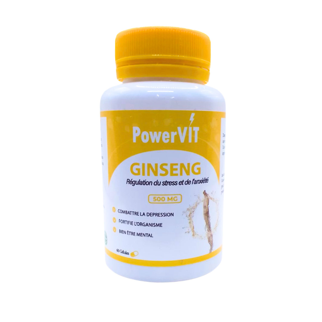Powervit-Ginseng-500mg-60gelules-1 PowerVIT Ginseng 500mg 60 Gelules – Image 1