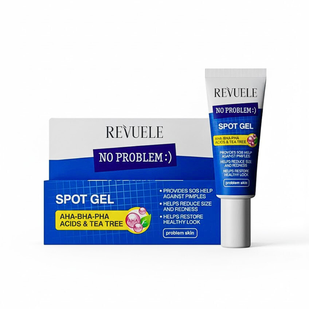 Revuele-No-Problem-Spot-Gel-Aha-Bha-Pha-Acids-Tea-Tree-25ml-1 Revuele No Problem Spot Gel Aha-Bha-Pha Acids & Tea Tree 25ml – Image 1