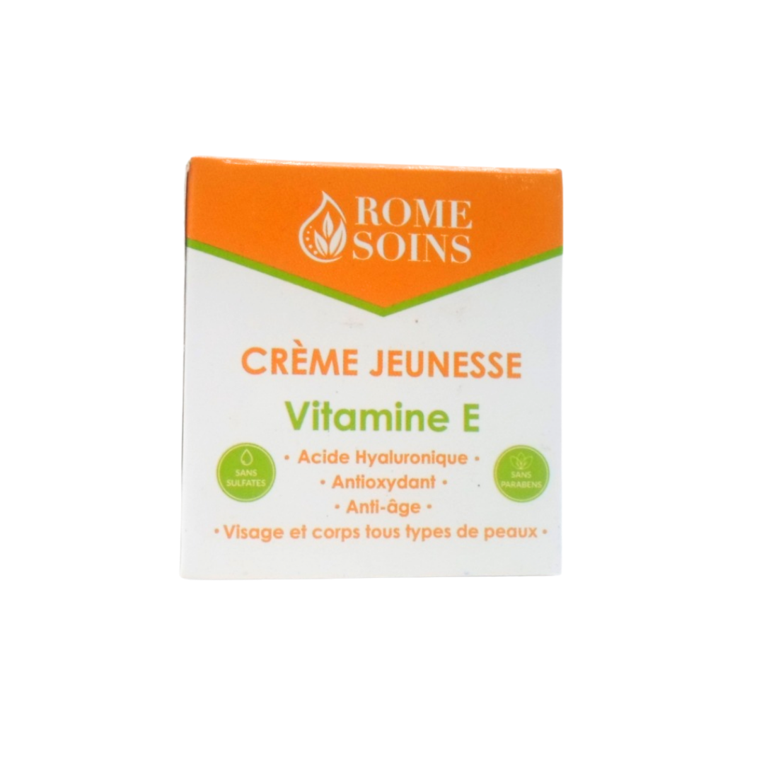 Rome-soins-creme-jeunesse-vitamine-E-50g-1 Rome Soins Creme Jeunesse Vitamine E 50g – Image 1