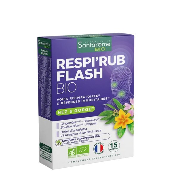 SANTAROME-RESPIRUB-FLASH-15COMP-1 SANTAROME RESPI'RUB FLASH 15 COMPRIMES – Image 1