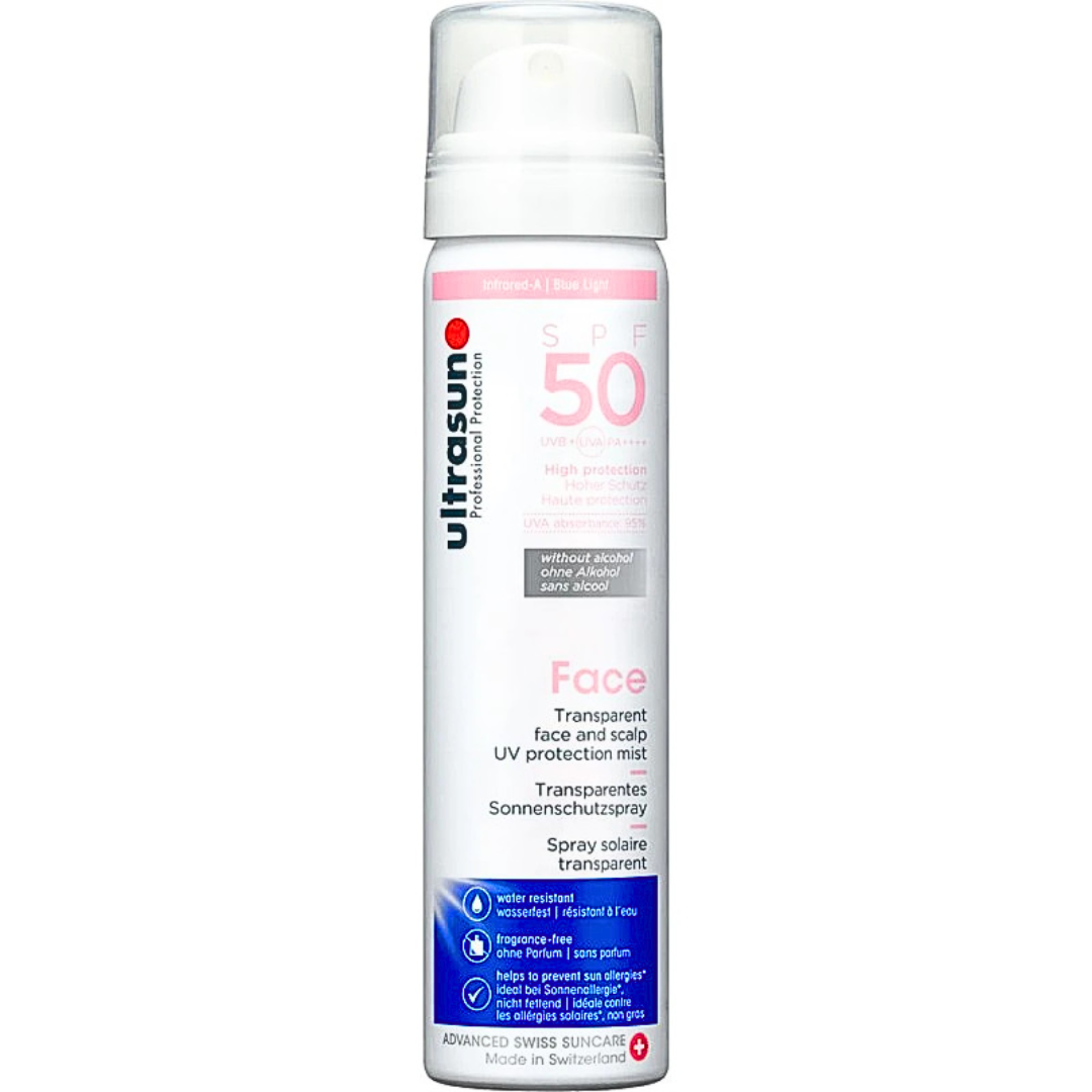 Ultrasun-Face-scalp-transparent-spray-spf50-75ml-1 Ultrasun Face & Scalp Transparent Spray Spf50+ 75ml – Image 1