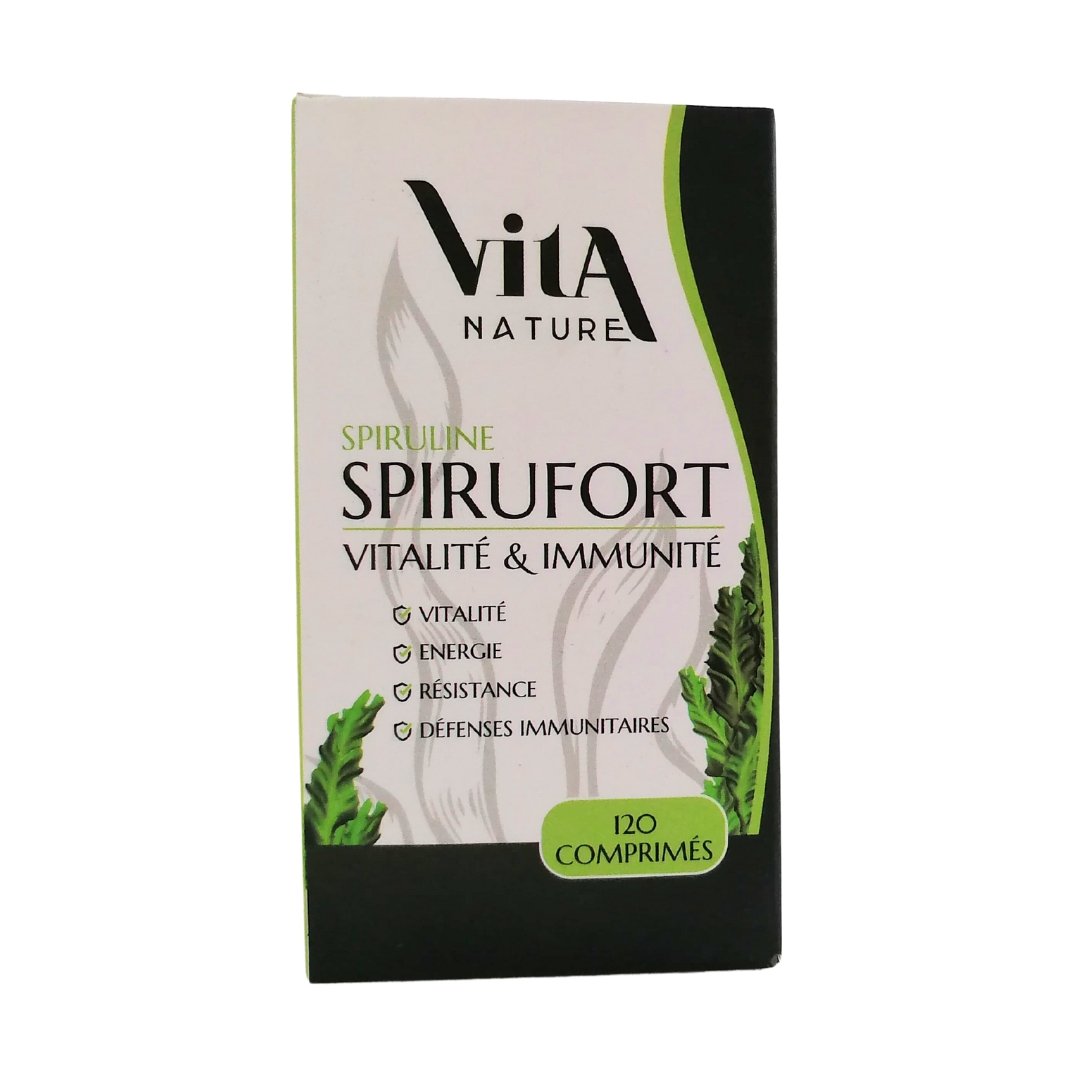Vita-nature-spiruline-spirufort-120cmp-1 Vita Nature Spiruline Spirufort 120 Comprimes – Image 1