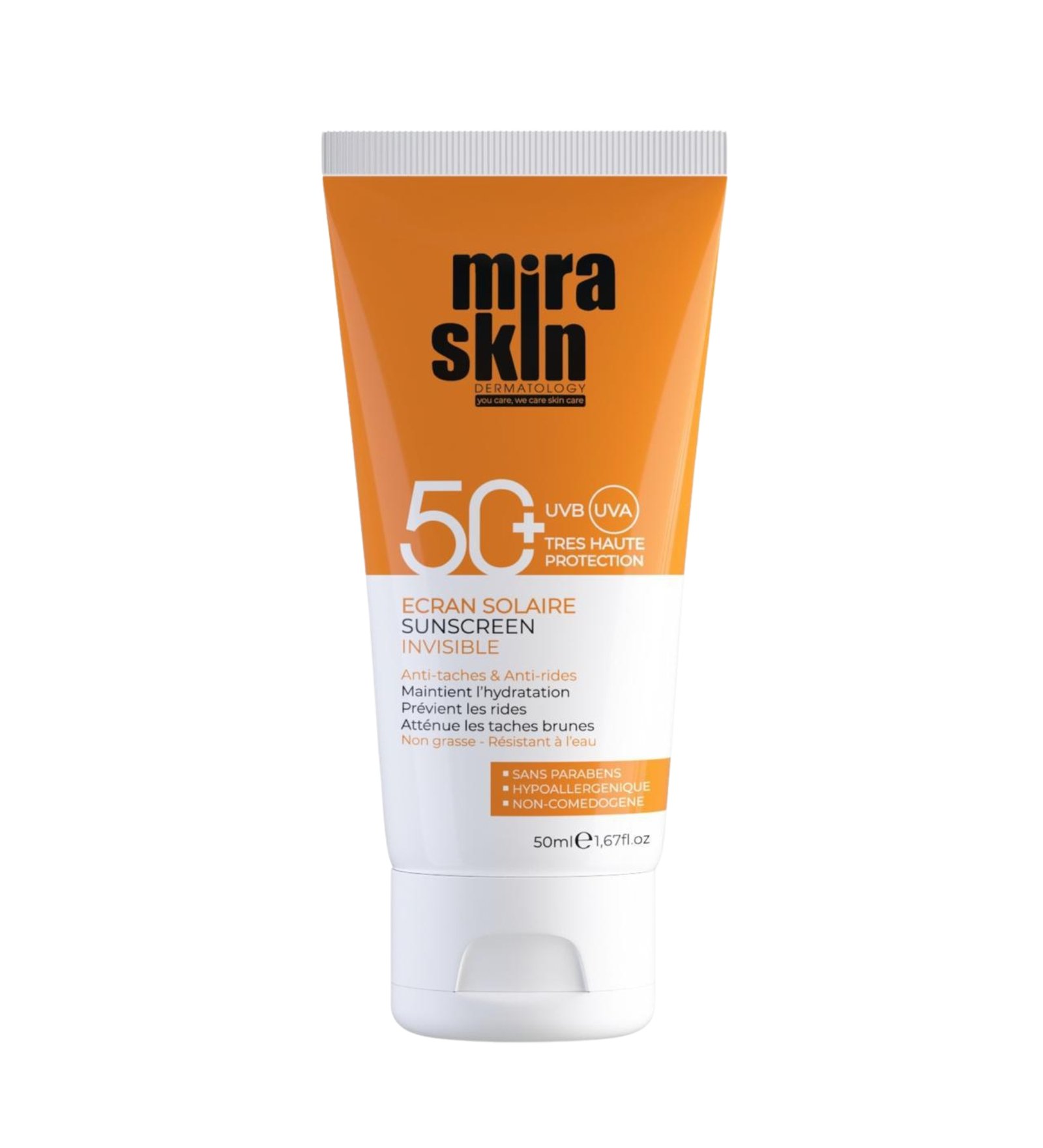 miraskin-ecran-solaire-spf50-1 Miraskin Ecran Solaire Invisible Spf50+ 50ml – Image 1