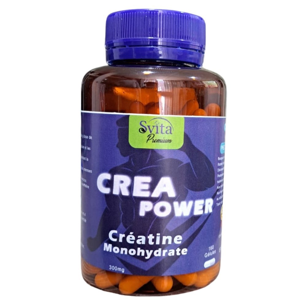 svita-premium-creapower-creatine-monohydrate-300mg-160-gelules-1 SVITA Premium Crea Power 160 Gelules – Image 1