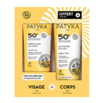 Patyka Creme Solaire Visage Spf50+Lait Solaire Corps Spf50 Coffret