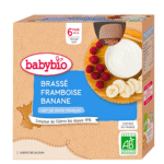 Babybio Gourde Brasse Framboise Banane 4x85g