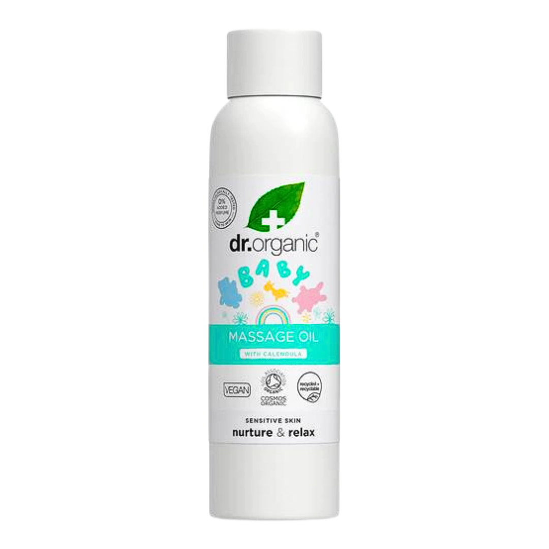 Dr-Organic-Bebe-Huile-Massage-150ml Dr Organic Bebe Huile Massage 150ml – Image 1