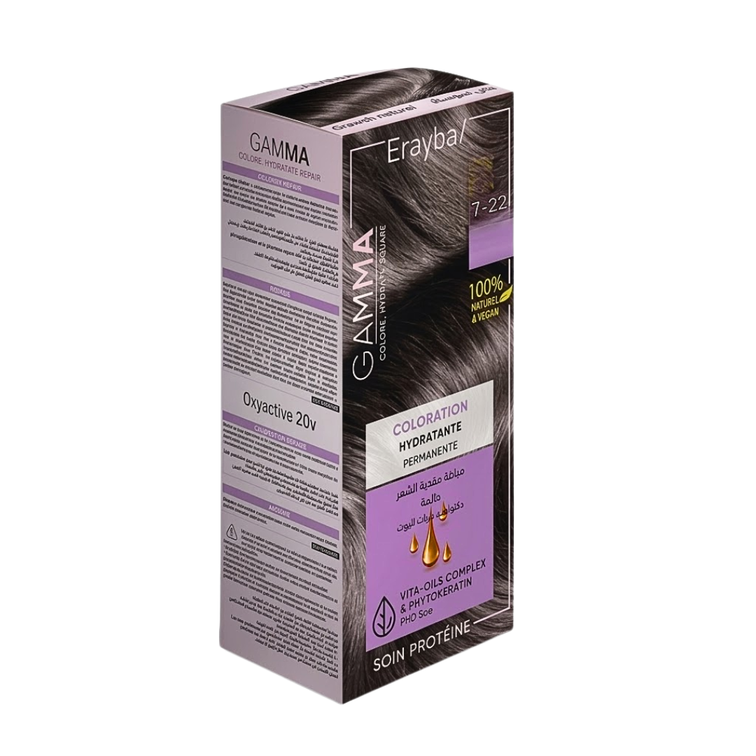 Erayba-Kit-Coloration-Permanente-722-Blonde-Moyen-Cendre-Perle-270ml Erayba Kit Coloration Permanente 7/22 Blonde Moyen Cendre Perle 270ml – Image 1