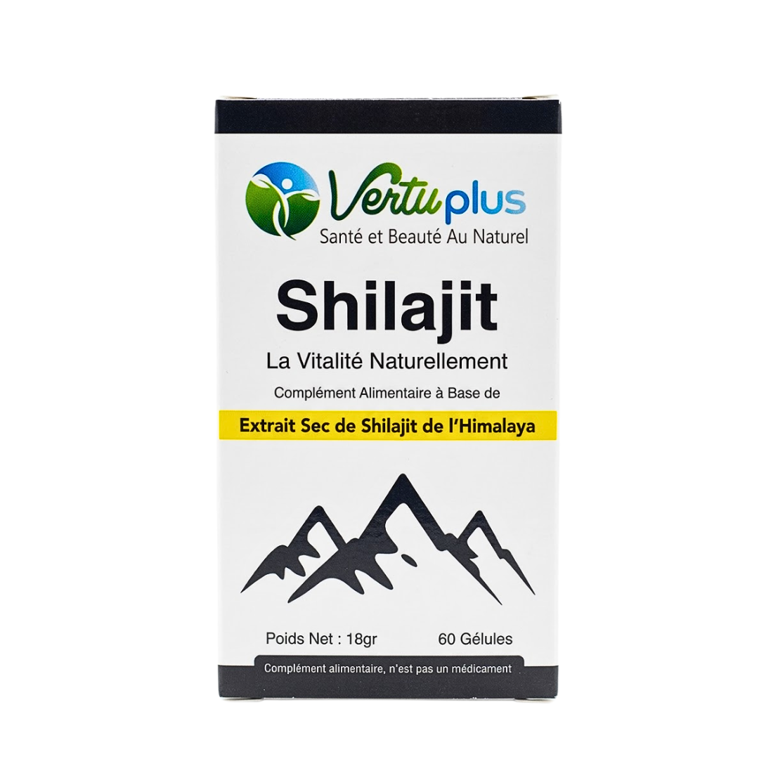 Vertu-Plus-Shilajit-60gelules Vertu Plus Shilajit 60 Gelules – Image 1